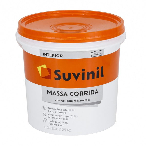 Massa Corrida Complemento para Paredes Branca Balde 25kg Suvinil